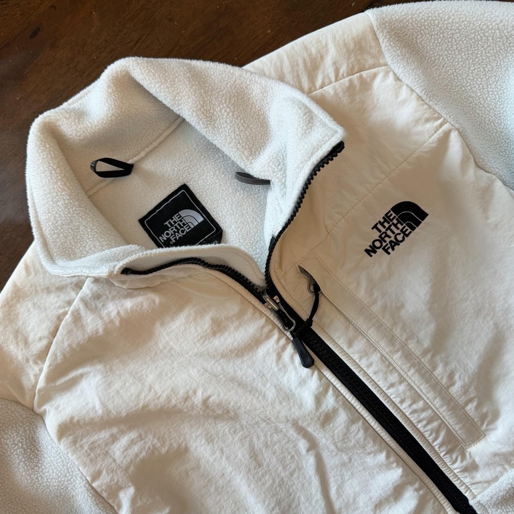 The North Face Jacket Womens Medium White Polartec Fleece Full Zip Denali
